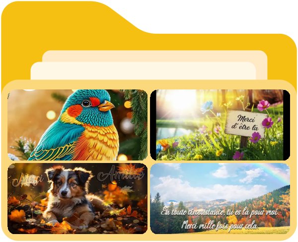 Remerciement avec amitié